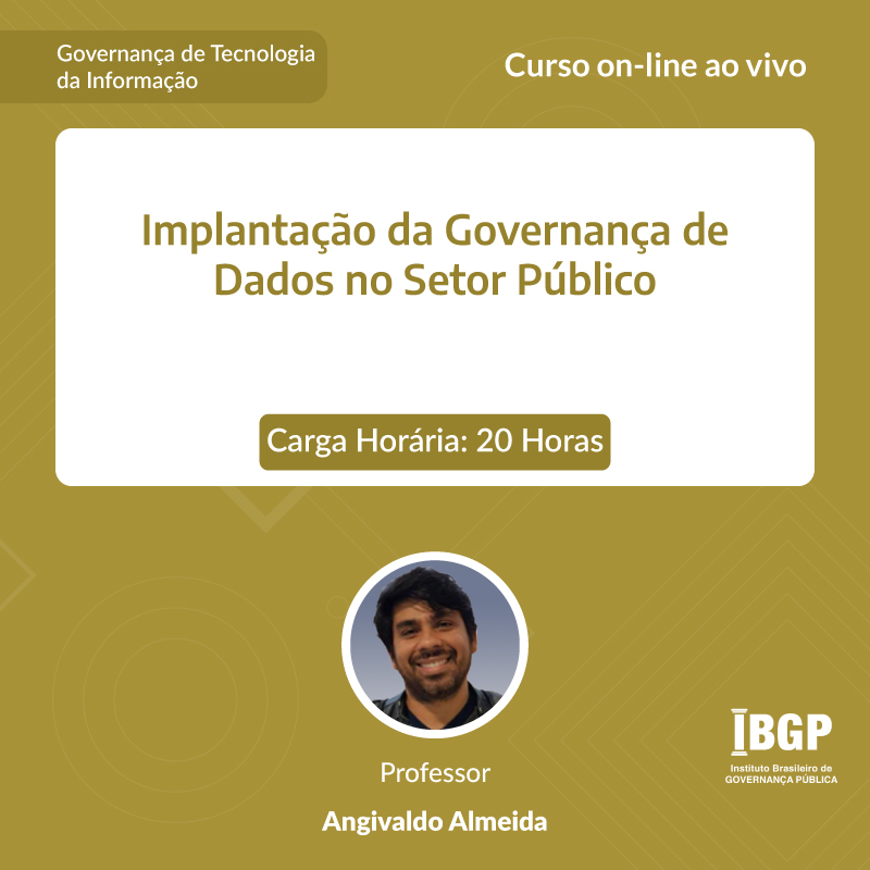 Curso: Implantação da Governança de Dados no Setor Público - Não perca!!!